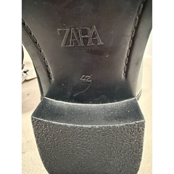 Zara Men Pointed Toe Chelsea Boots Black Faux Leather US 9 EUR 42 Ref: 2010/120 - Picture 10 of 11